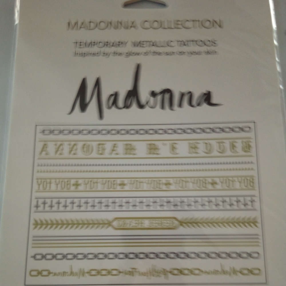 MADONNA Rebel Heart Tour Temp. Metallic Tattoos